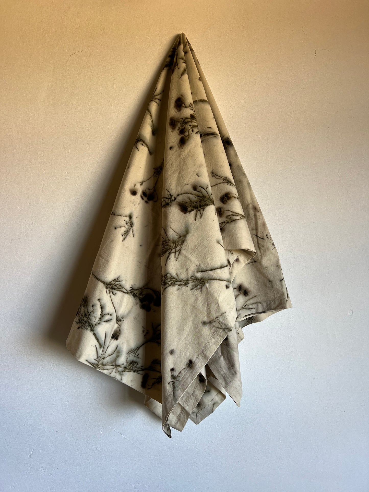 Eco-Printed Cotton Tablecloth – Coreopsis