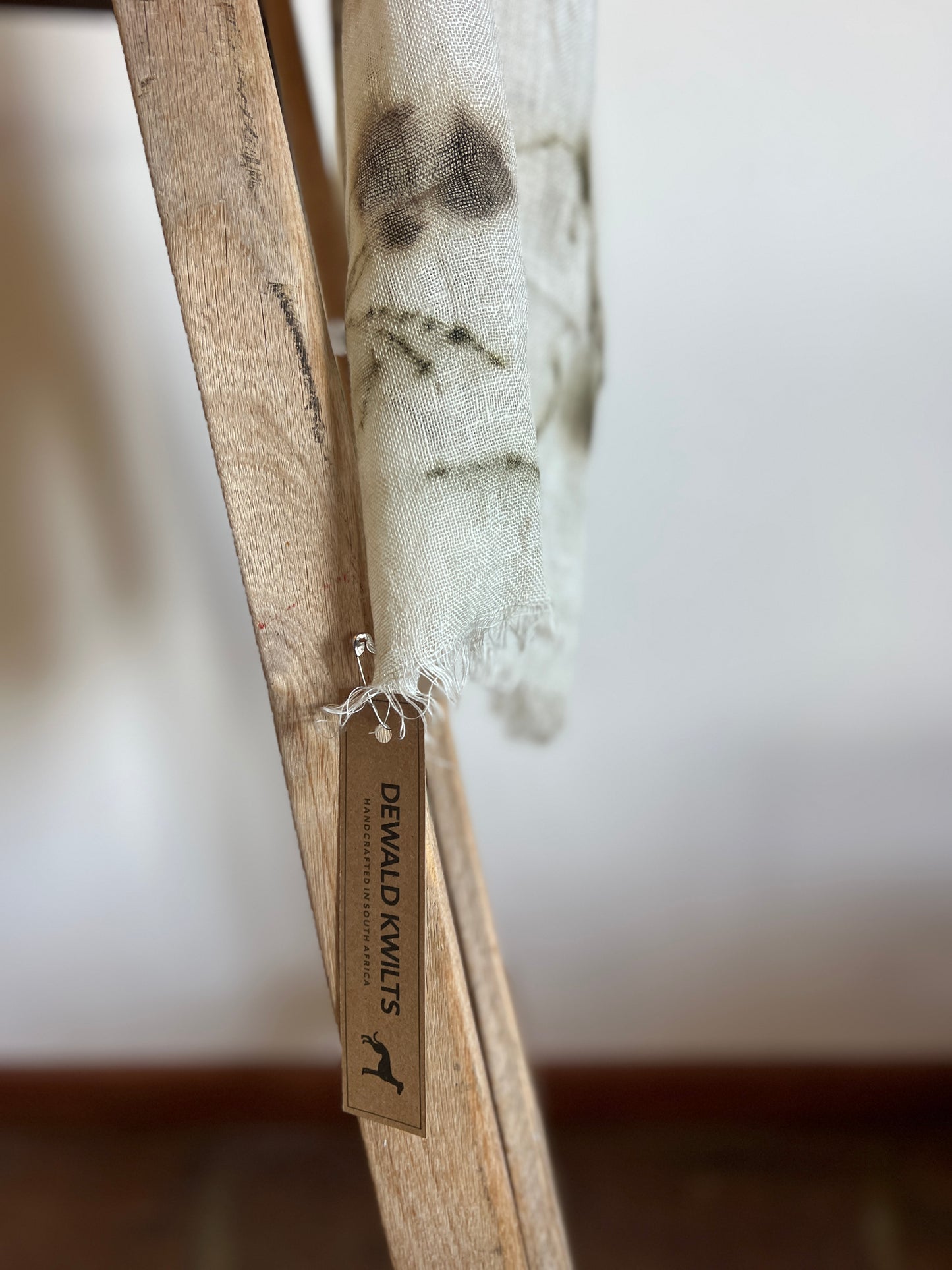 Eco-Printed Linen Scarf – Coreopsis